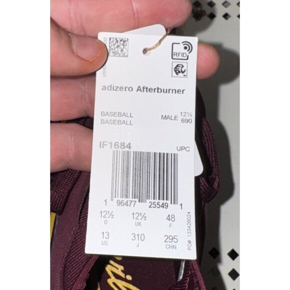 Adidas AdiZero Afterburner Arizona State Mens Metal Baseball Cleats Size 13 - Picture 9 of 9